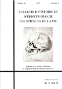 Bulletin d'histoire et d'épistémologie des sciences de la vie, v. 26, no 02